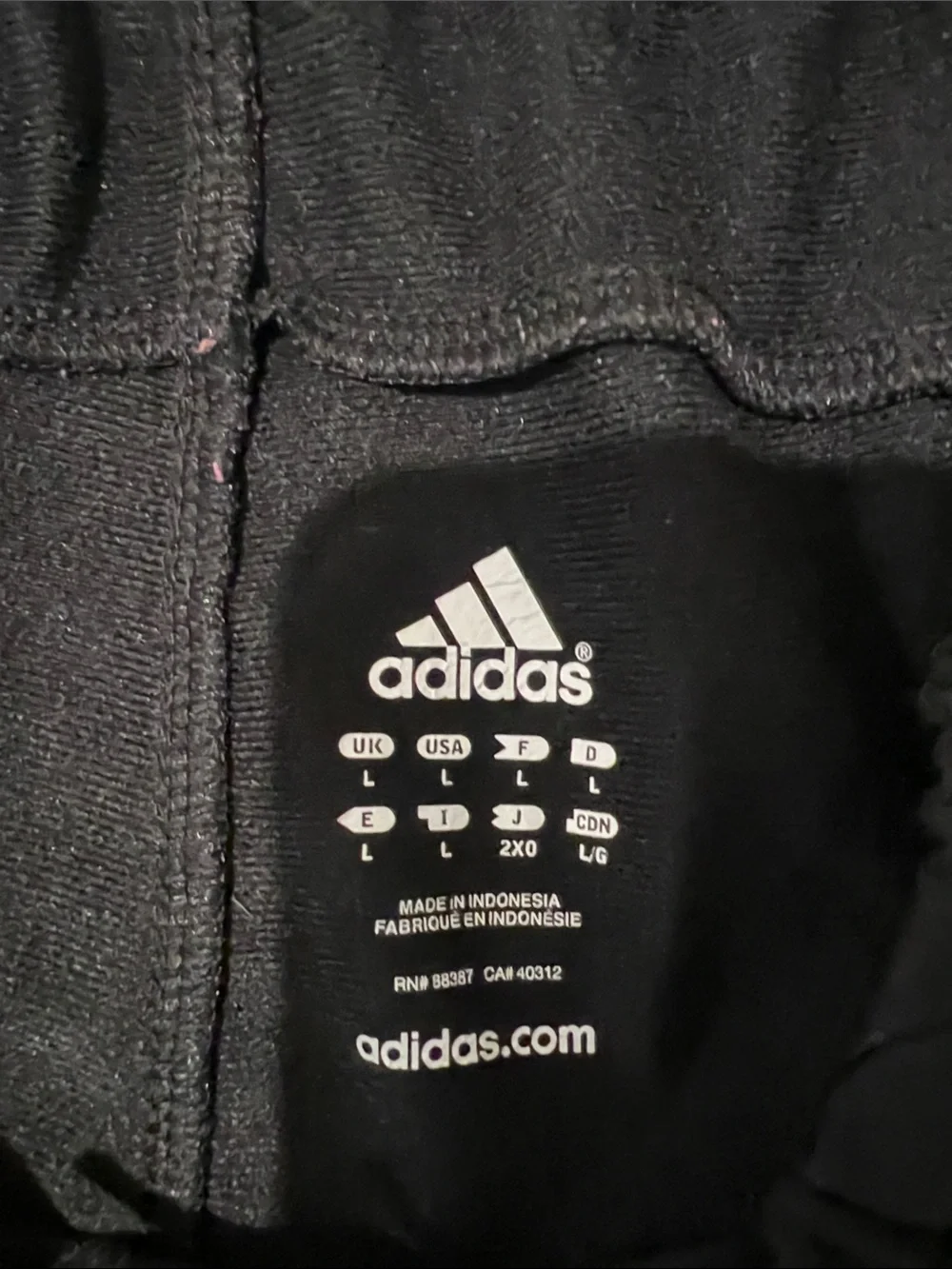 adidas Black Track Pants with Silver Stripes